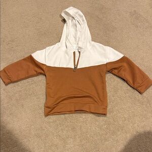 Stylish Kids' Hoodie - White and Brown